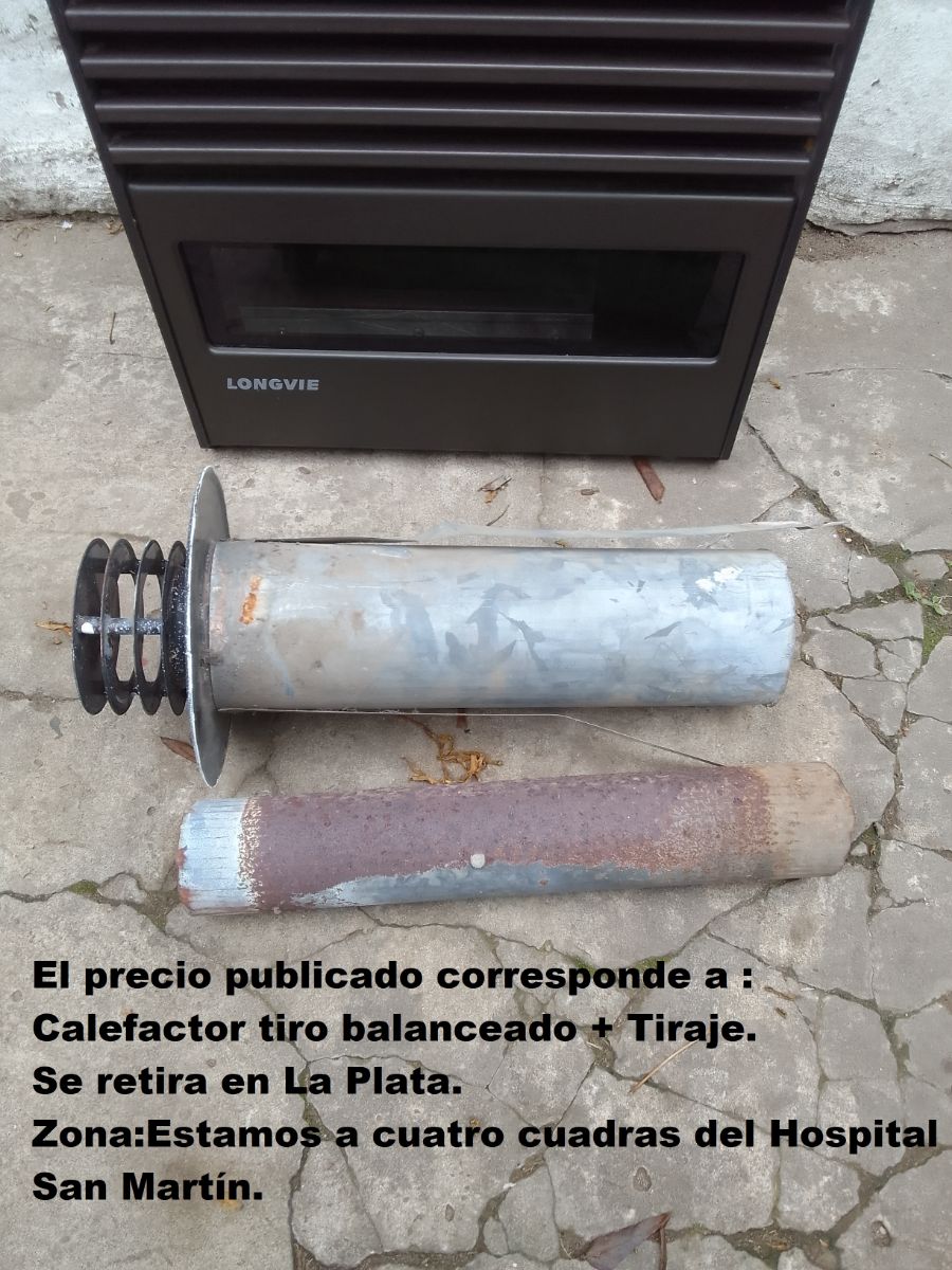 Calefactor Longvie Tiro balanceado 2500 La Plata