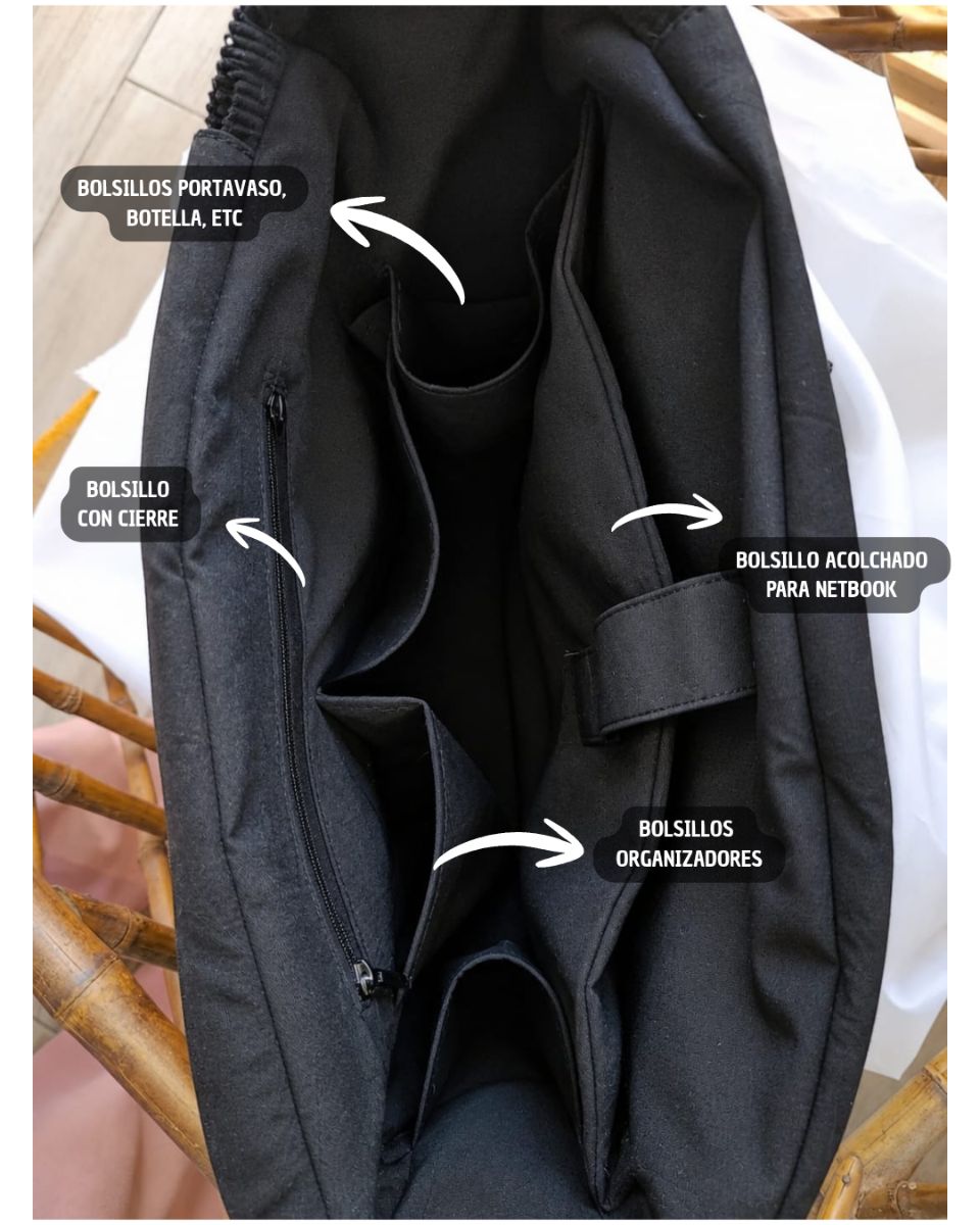 Tote bag multifuncional de corderoy