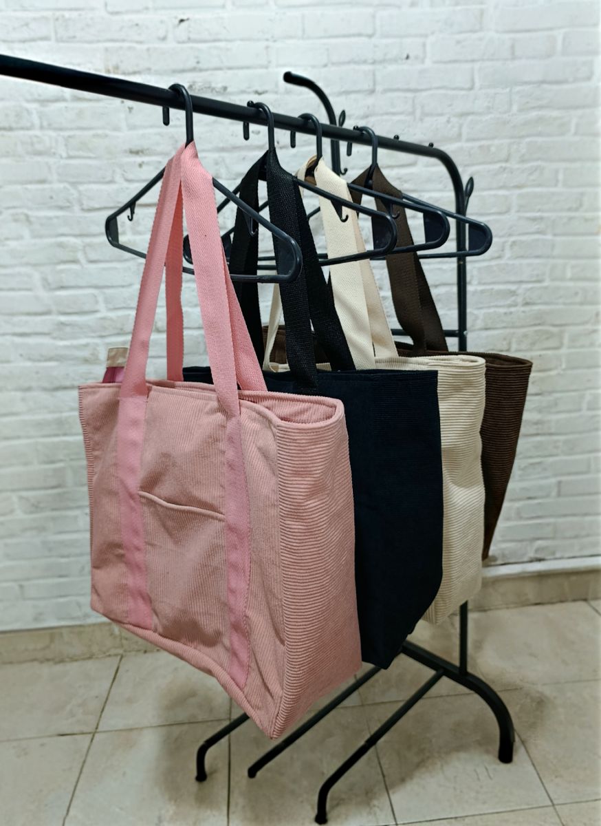 Tote bag multifuncional de corderoy