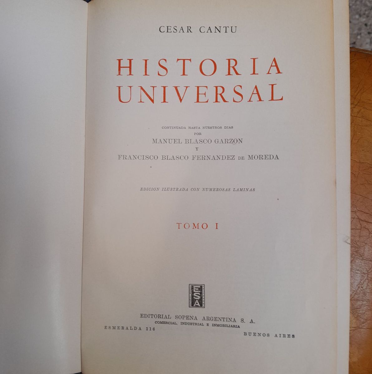 Colección 11 tomos "Historia Universal" de César Cantú