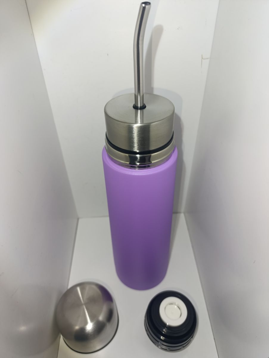 Termo mate autosevante de acero inoxidable de 750 ml nuevo en caja