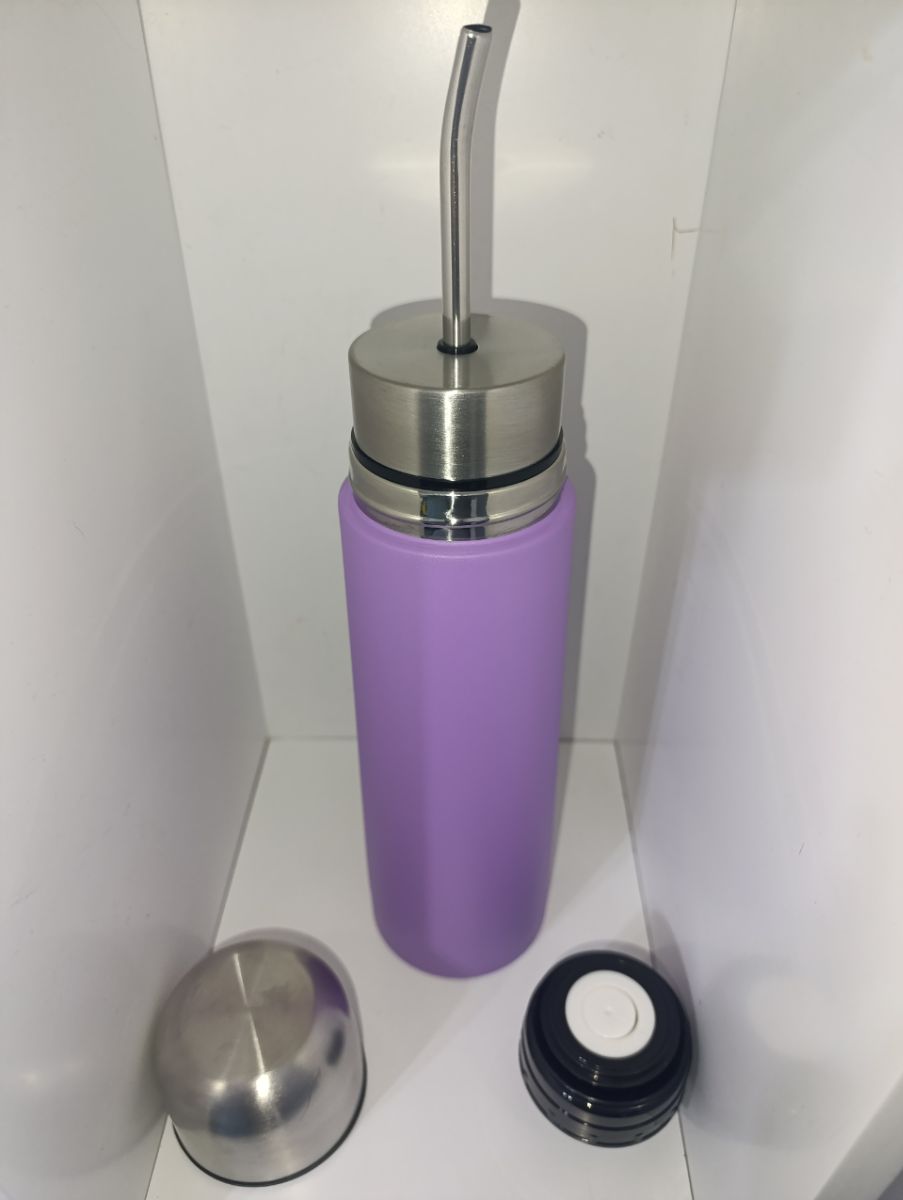 Termo mate autosevante de acero inoxidable de 750 ml nuevo en caja