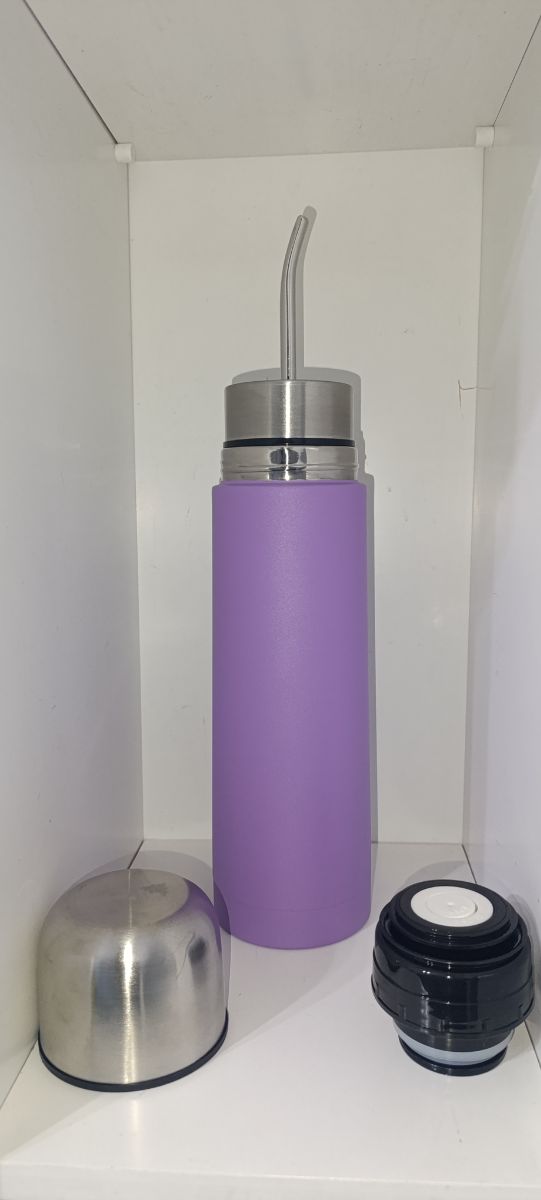 Termo mate autosevante de acero inoxidable de 750 ml nuevo en caja