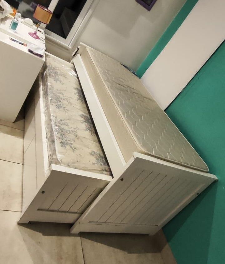 CAMA NIDO JUVENIL + CAMA AUXILIAR CON TRES CAJONES DE GUARDADO. INCLUYE COLCHONES
