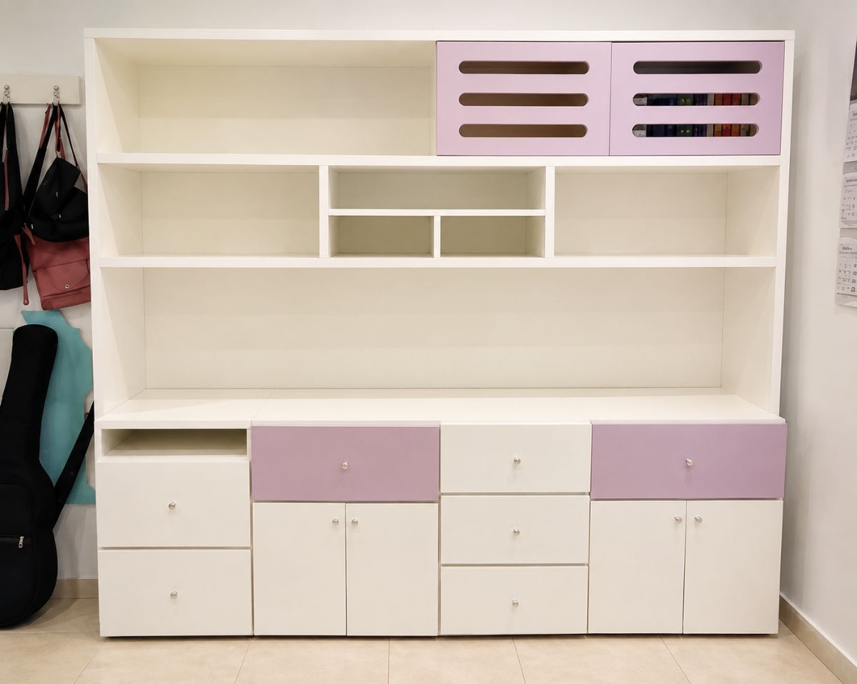 MUEBLE JUVENIL MODULAR AMPLIO Y ESPACIOSO