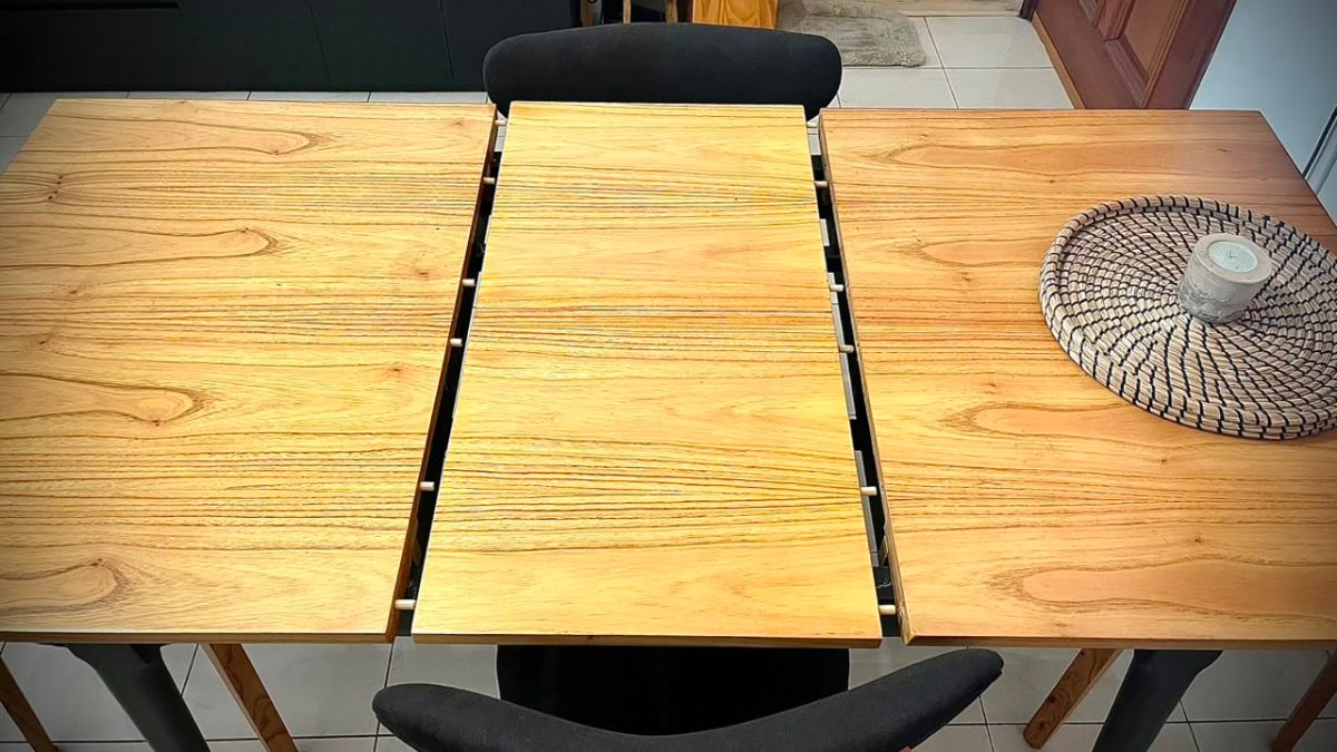 Juego de comedor (Mesa y sillas) en paraíso combinado con negro (mesa extensible + 6 sillas)