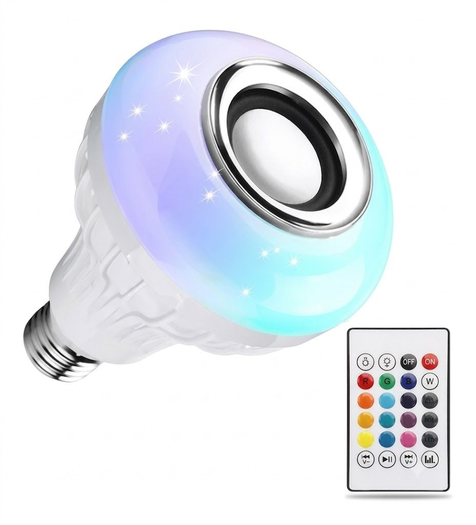 🔥 Lámpara LED RGB Con Parlante Bluetooth Foco Musical E27