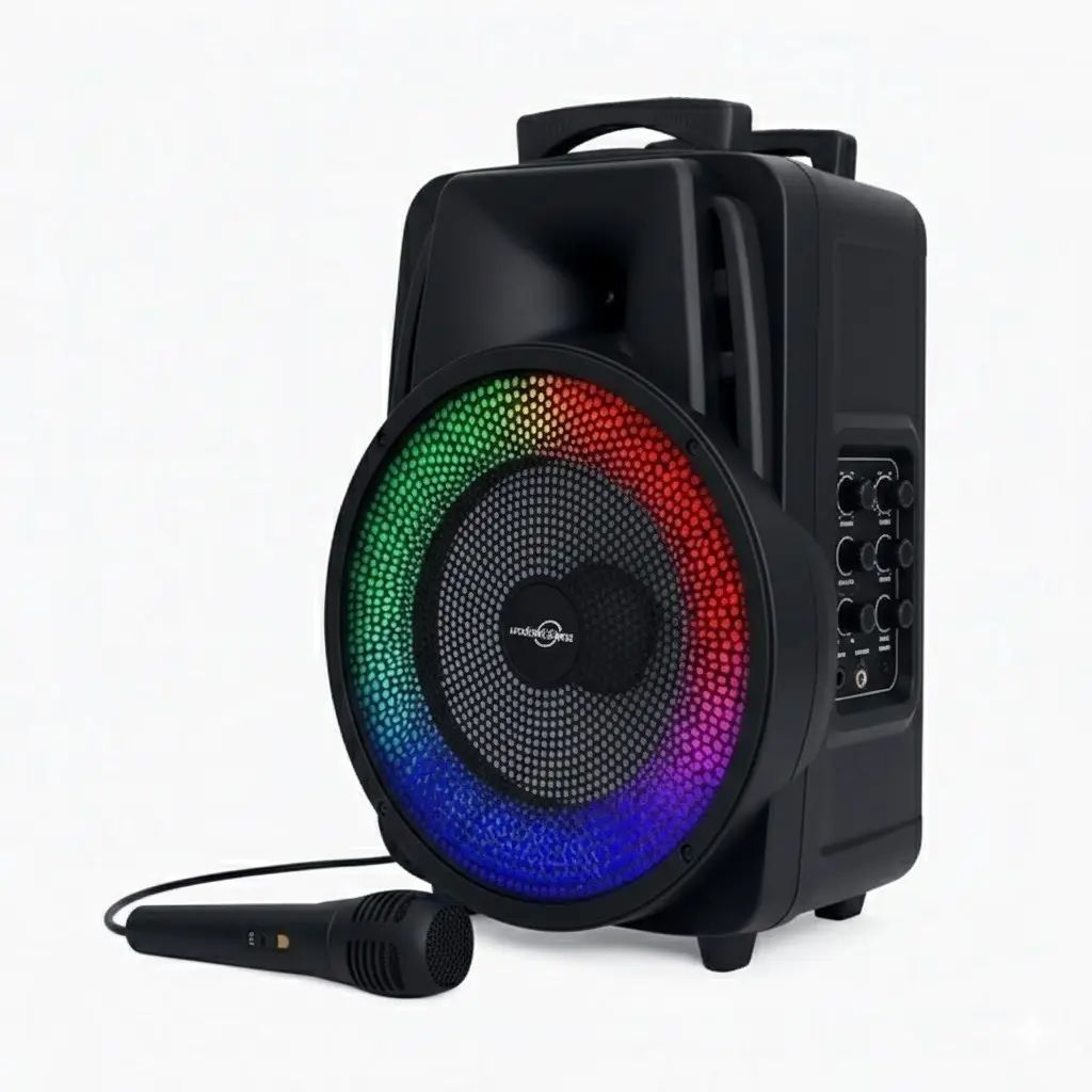 🔥 Parlante Bluetooth 8 Pulgadas GTS-2047 Con Micrófono Karaoke LED