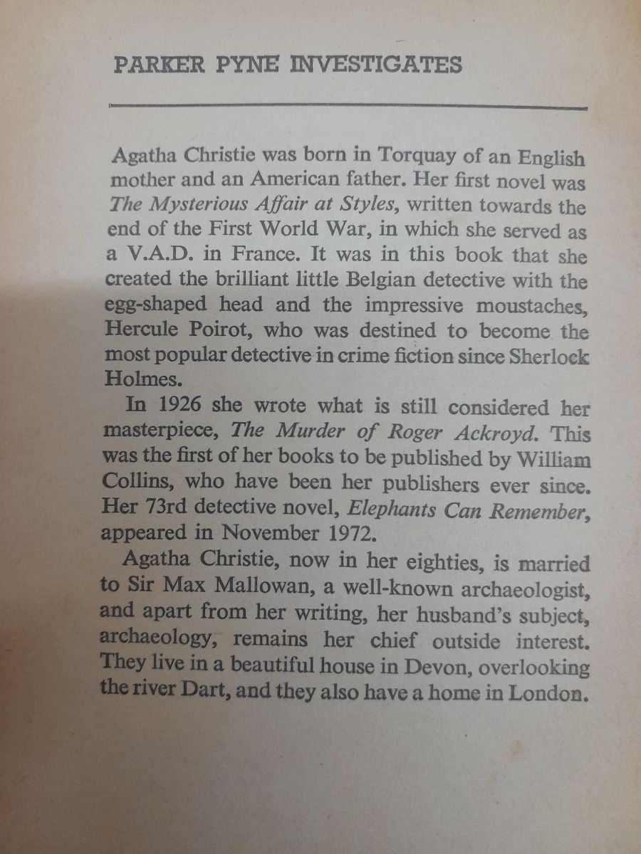 "Parker Pyne Investigates" de Agatha Christie