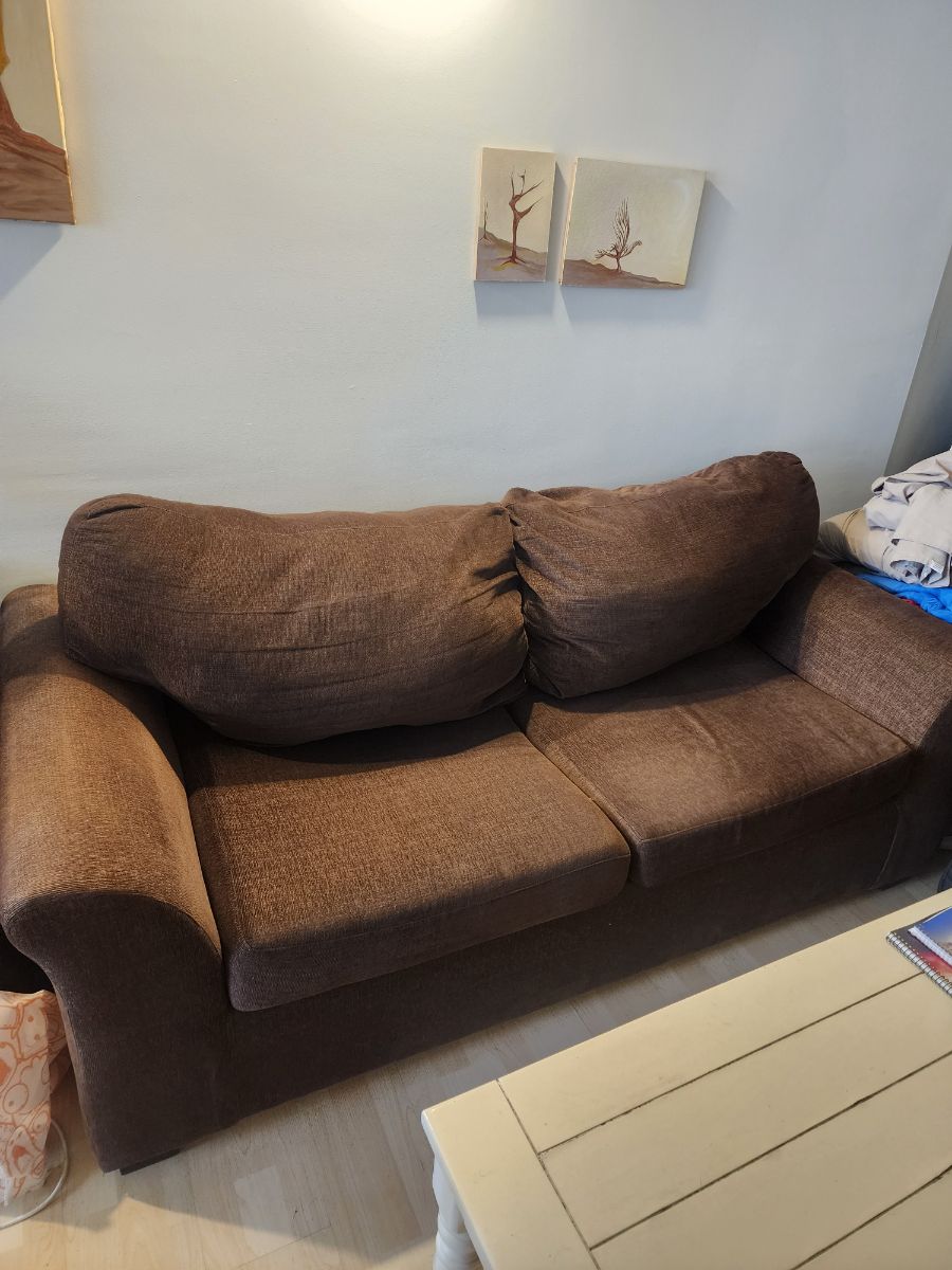 Sillon de dos cuerpos color chocolate