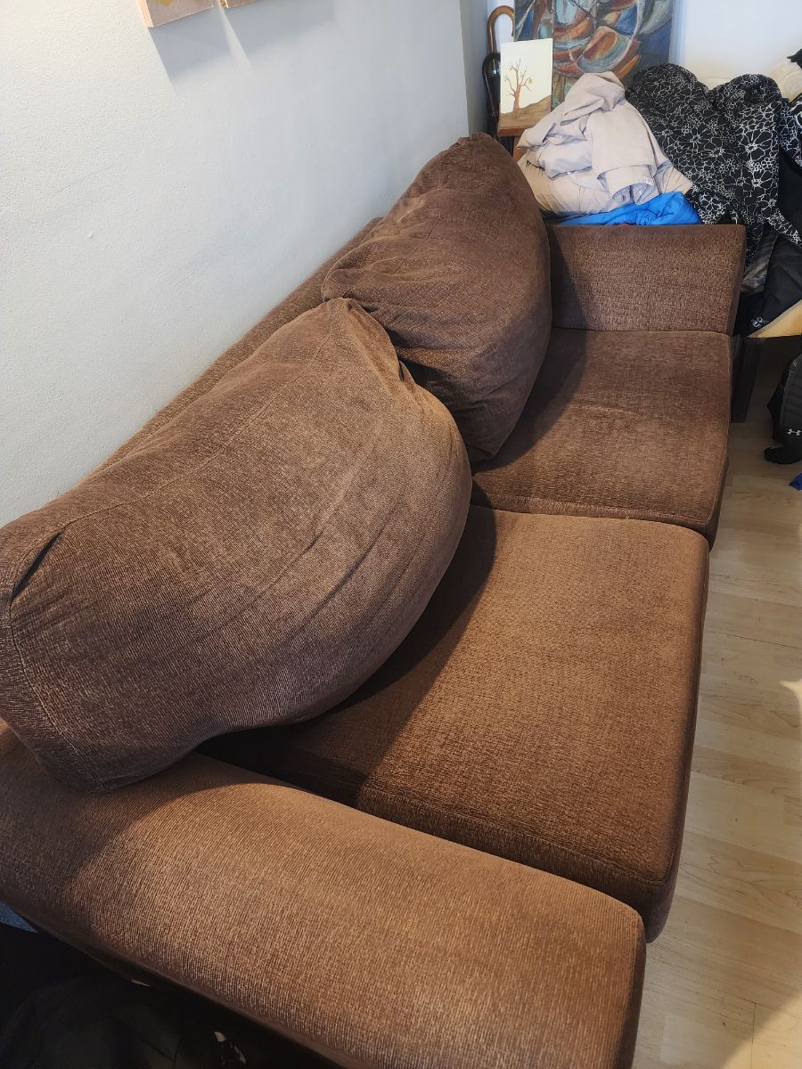 Sillon de dos cuerpos color chocolate