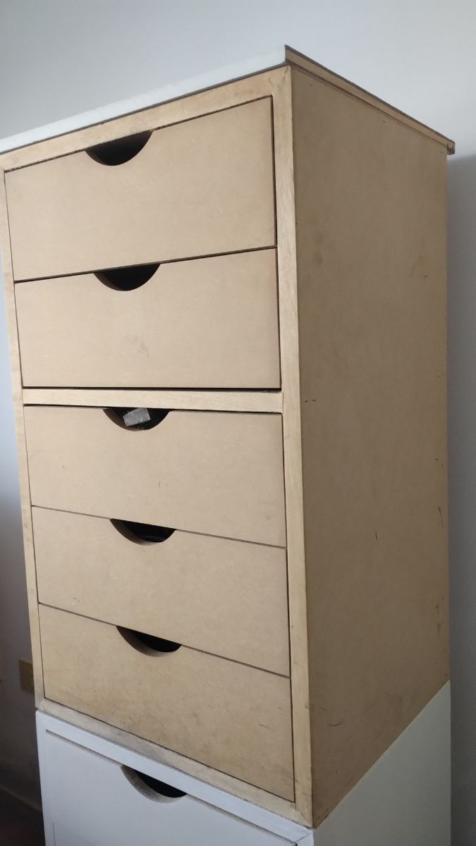 VENDO TODO! Colchón Suavegom línea Resortes Cardiff - Mesa de pino - Cómoda MDF