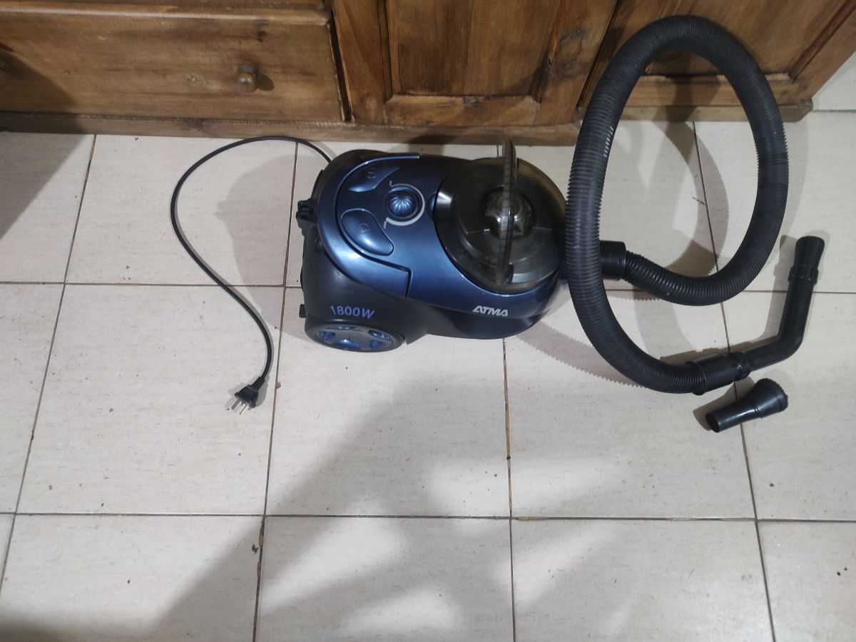 Aspiradora arma funcionando