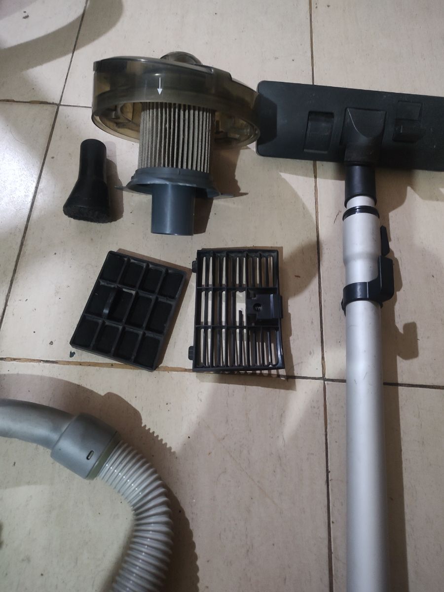 Aspiradora arma funcionando