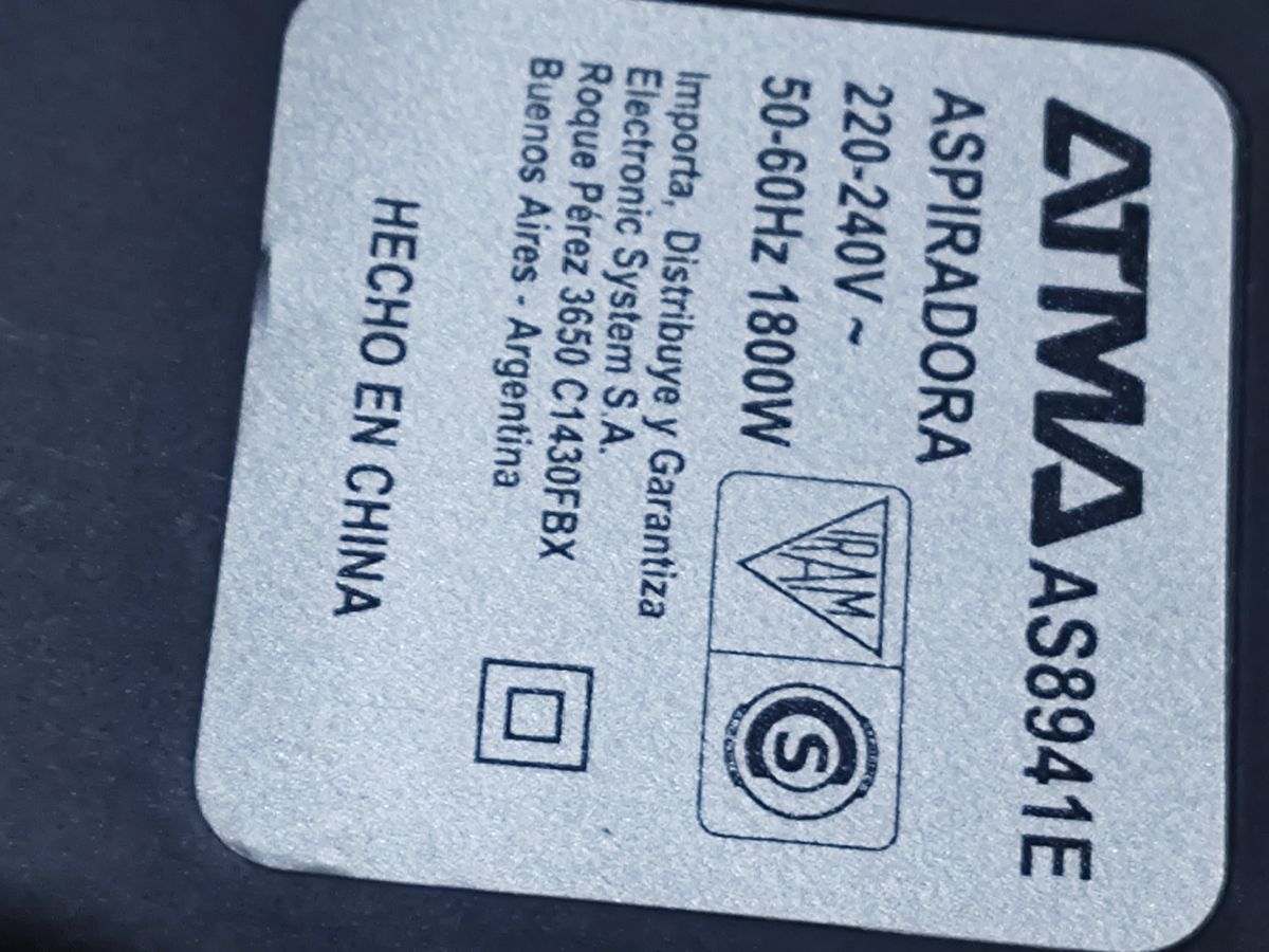 Aspiradora arma funcionando