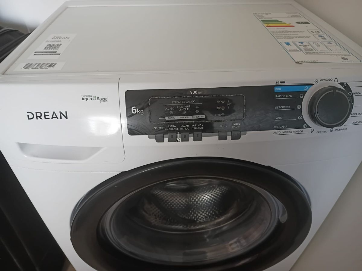 Lavarropas Drean, cocina Florencia acero inoxidable