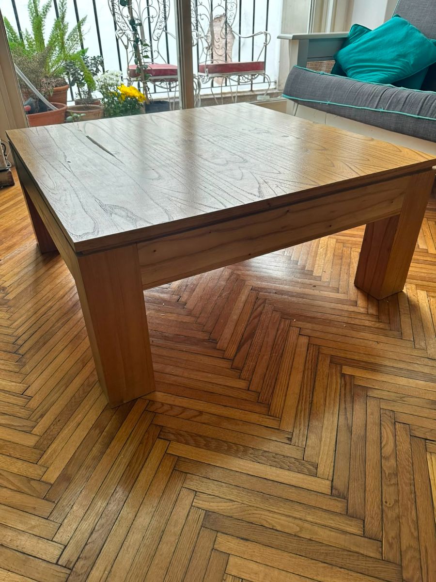 Mesa Ratona de Centro Cuadrada – Madera Maciza