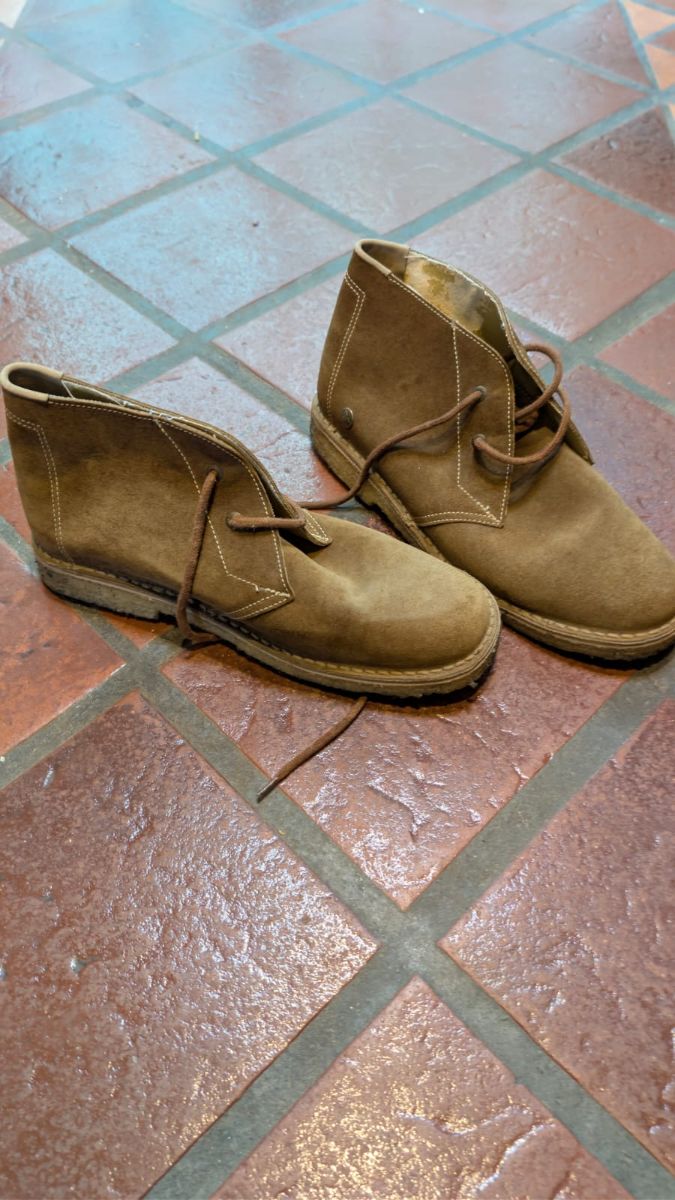 Zapatos bota baja de gamuza