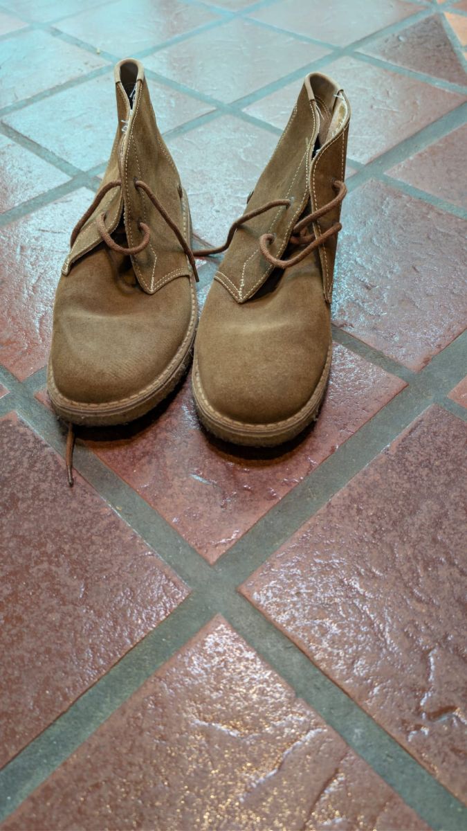 Zapatos bota baja de gamuza