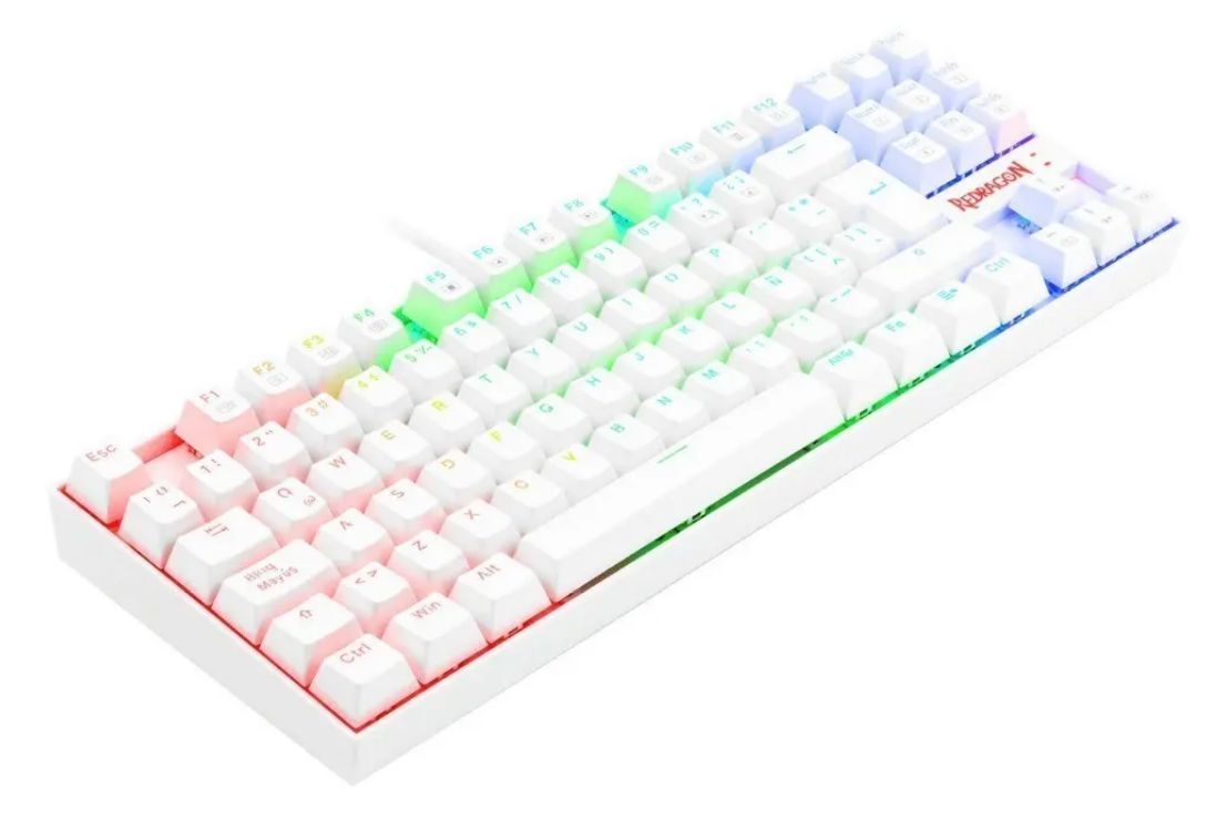 Teclado Redragon Kumara Blanco K552 Rgb Switch Rojo