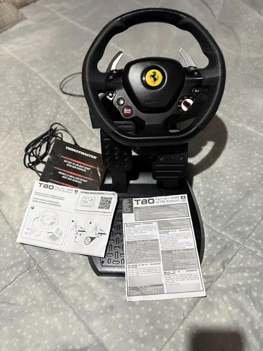 Volante De Carreras Thrustmaster T80 Ferrari 488 Gtb Ps4/pc