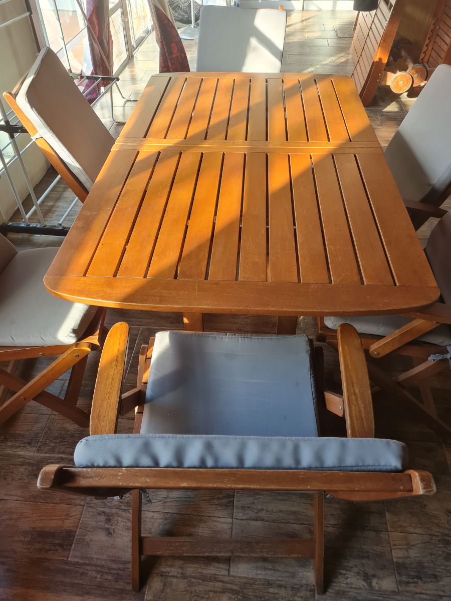 Mesa de madera extensible