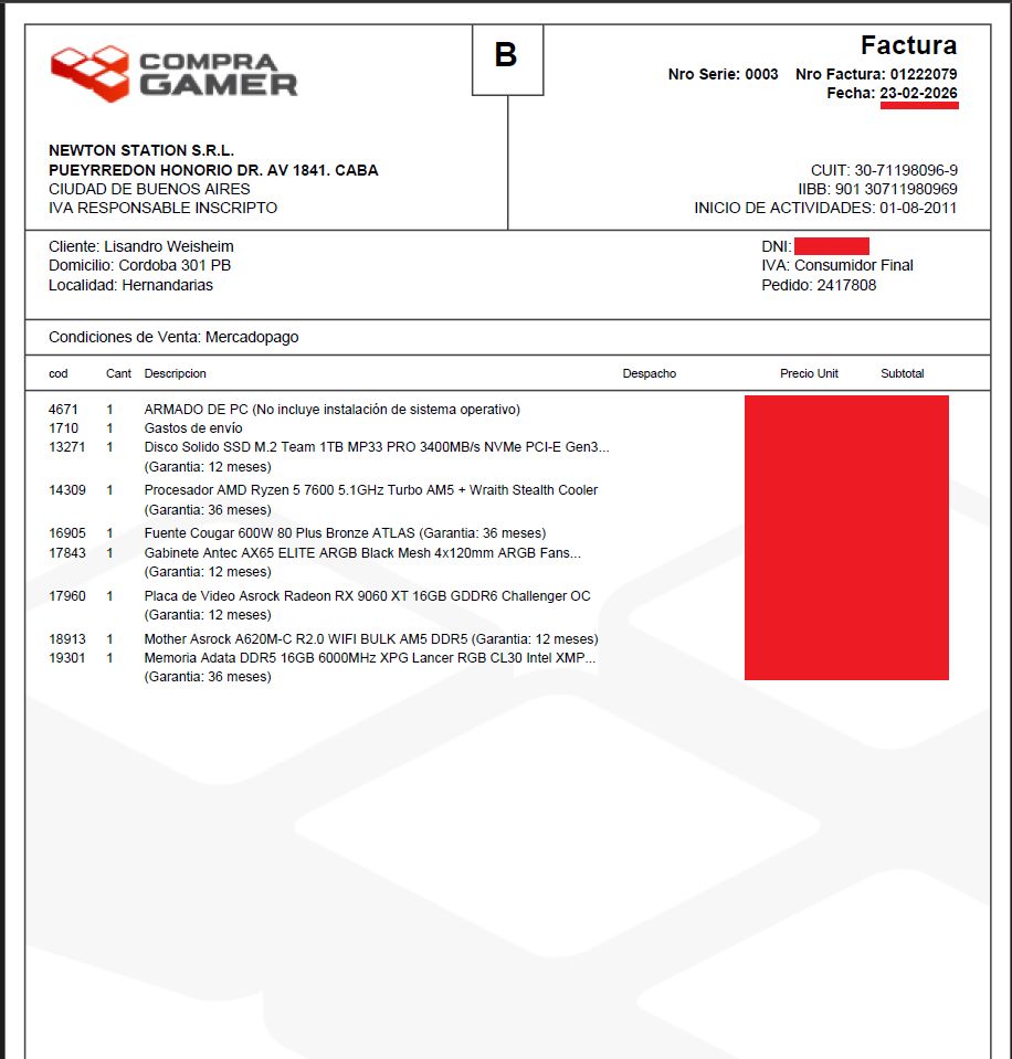 Pc Gamer Amd Ryzen 5 7600 + Rx 9060 Xt 16gb 5 Meses De Uso (Usado)