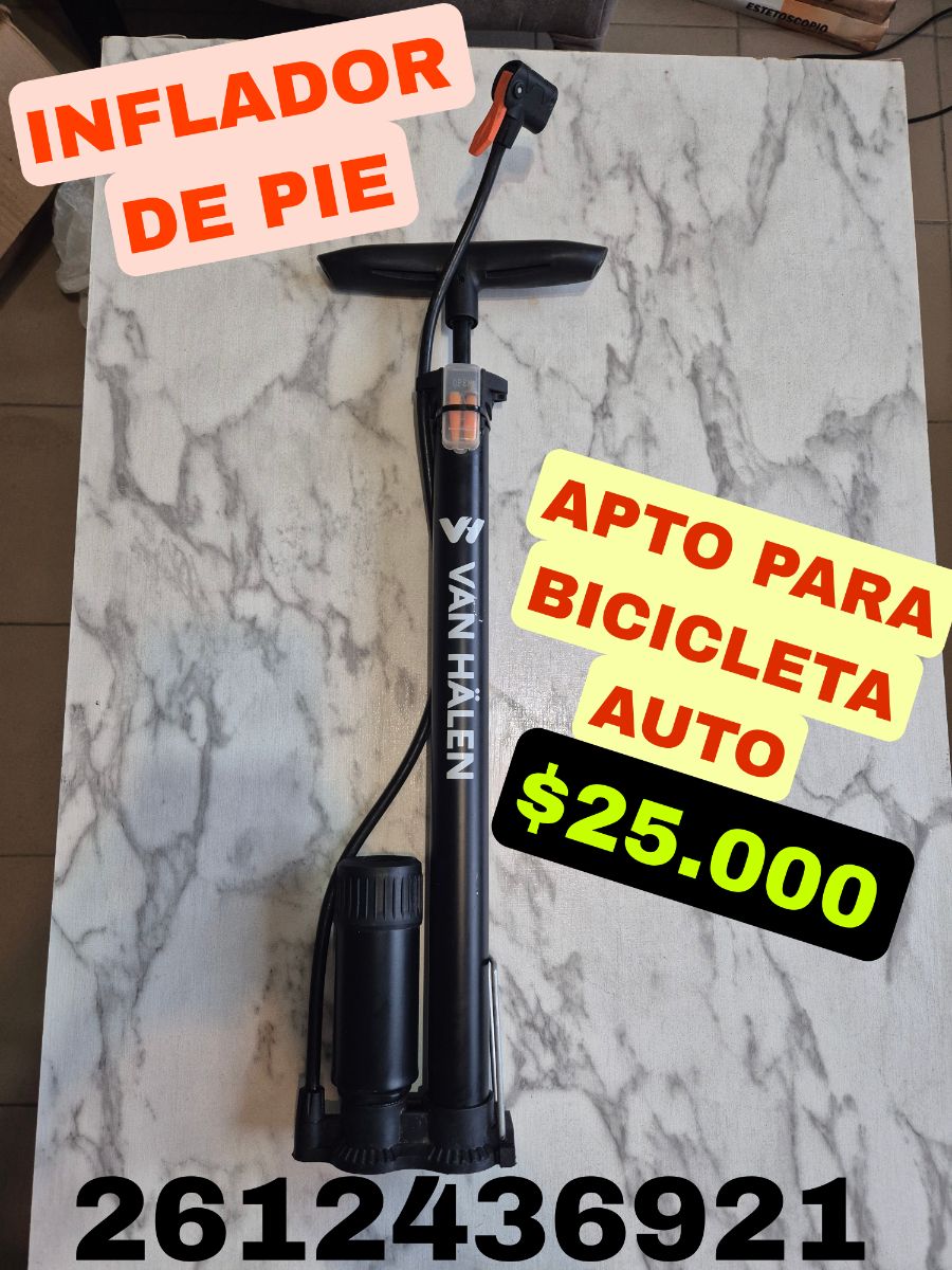 INFLADOR DE PIE PARA BICICLETA/AUTO VAN HALEN
