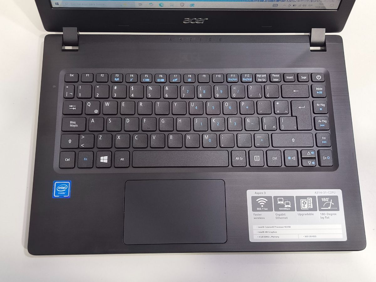 Notebook Acer Aspire 3 Celeron N3350 4gb Ram Ssd 120gb + GARANTIA