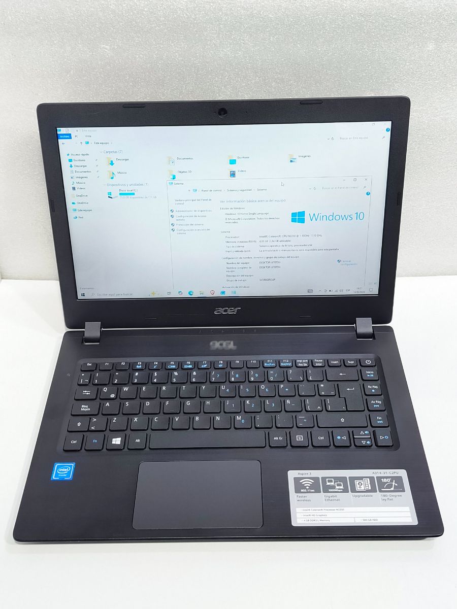 Notebook Acer Aspire 3 Celeron N3350 4gb Ram Ssd 120gb + GARANTIA