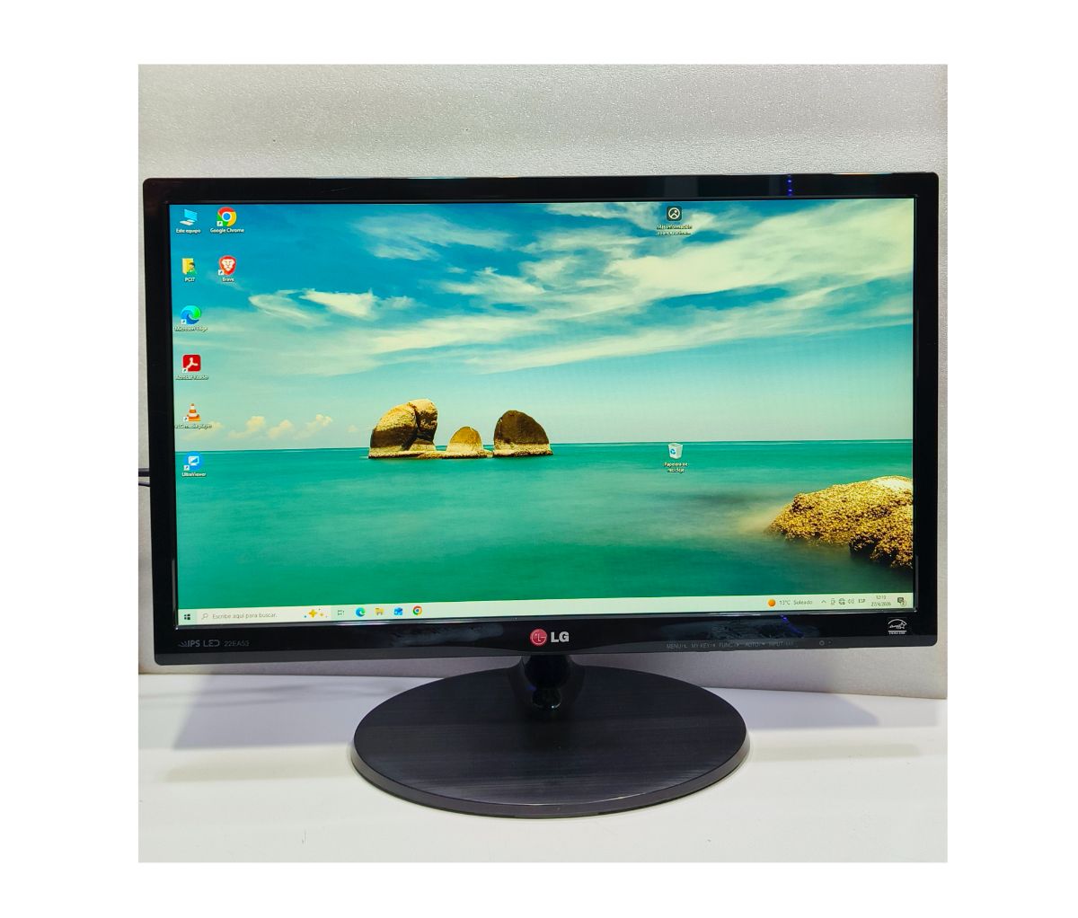 Monitor Led 22 Pulgadas LG Full HD VGA Y DVI + FUENTE + GARANTIA