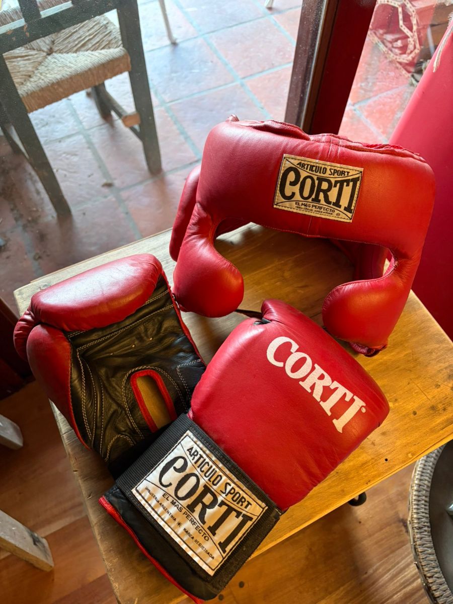 Guantes + Cabezal CORTI Original — Cuero
