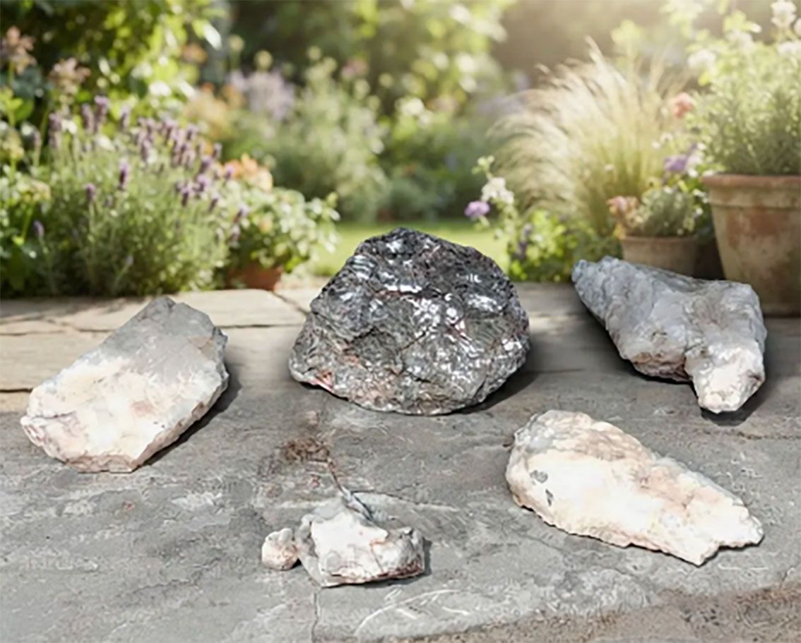 Cuarzo Blanco Piedras Precio X4 + 1 Mica No Cuarzo decoración