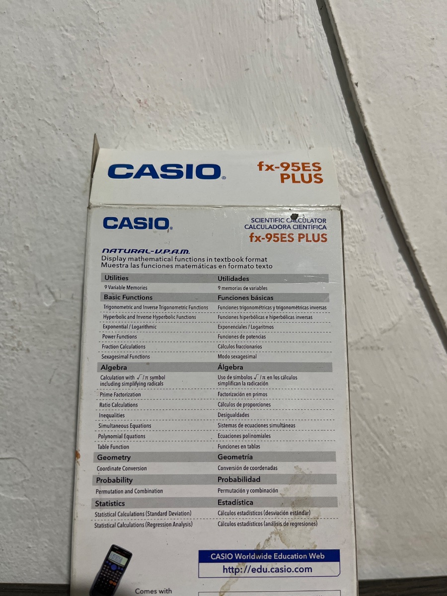 Calculadora cientifica casio fx-95ES Plus
