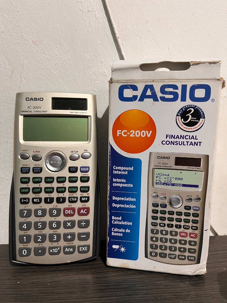 Calculadora financiera casio fc-200v