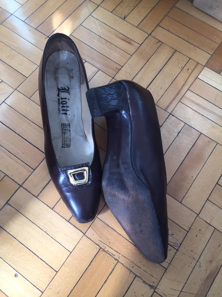 ZAPATOS DE DAMA CUERO CHOCOLATE Nº 39