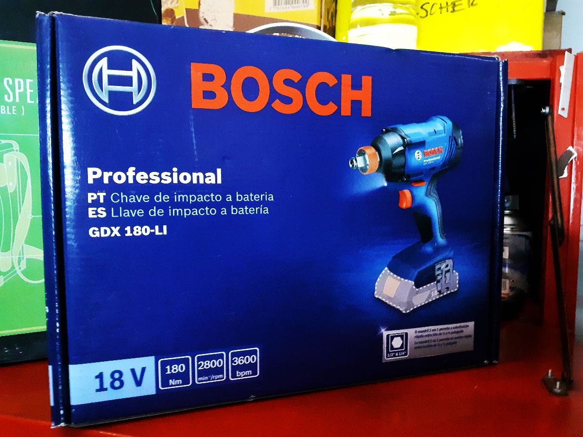 taladro de IMPACTO BOSCH GDX 180 LI- CON CAJA-CARGADOR -2 baterias