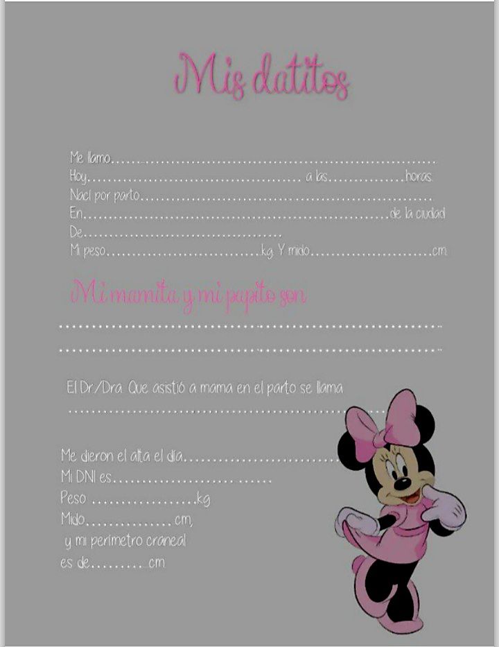 Agenda pediátrica imprimible