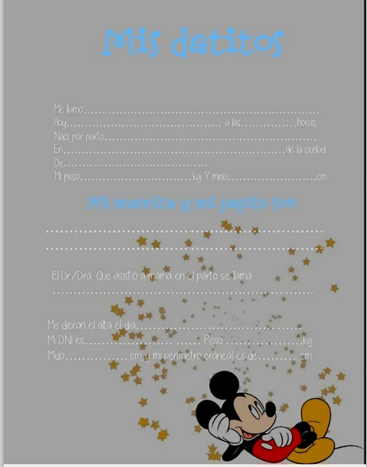 Agenda pediátrica imprimible