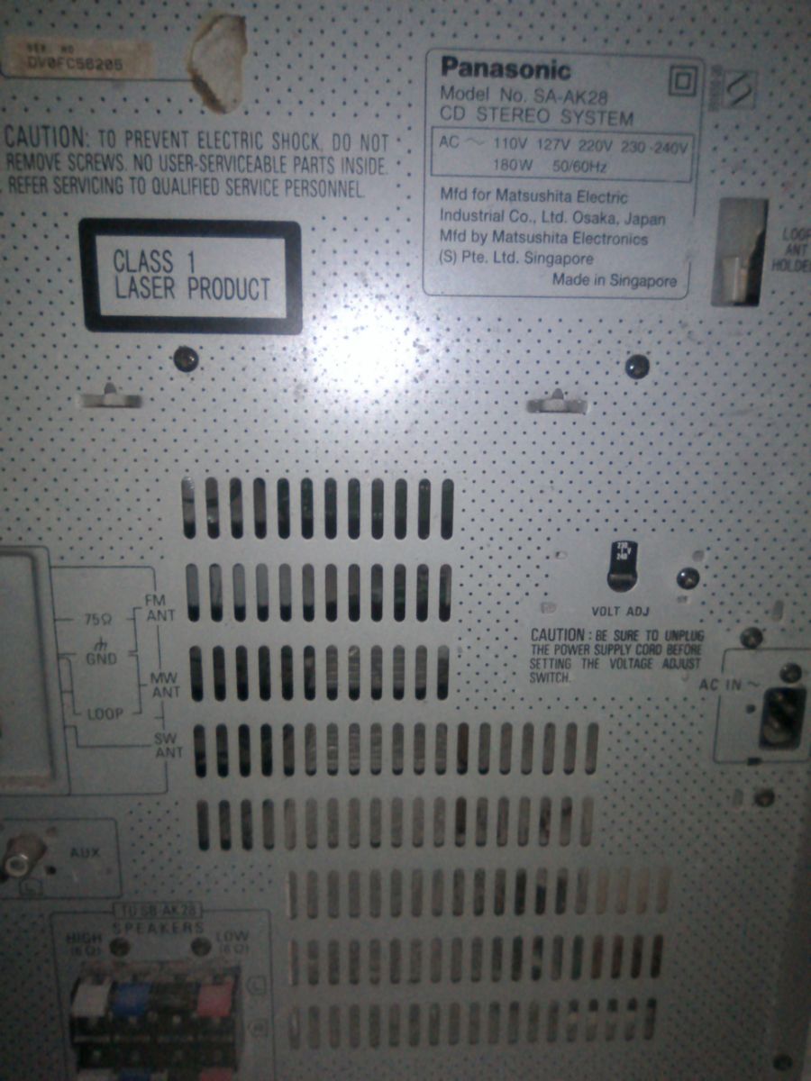 Equipo Panasonic 5 cd changermmcon parlante