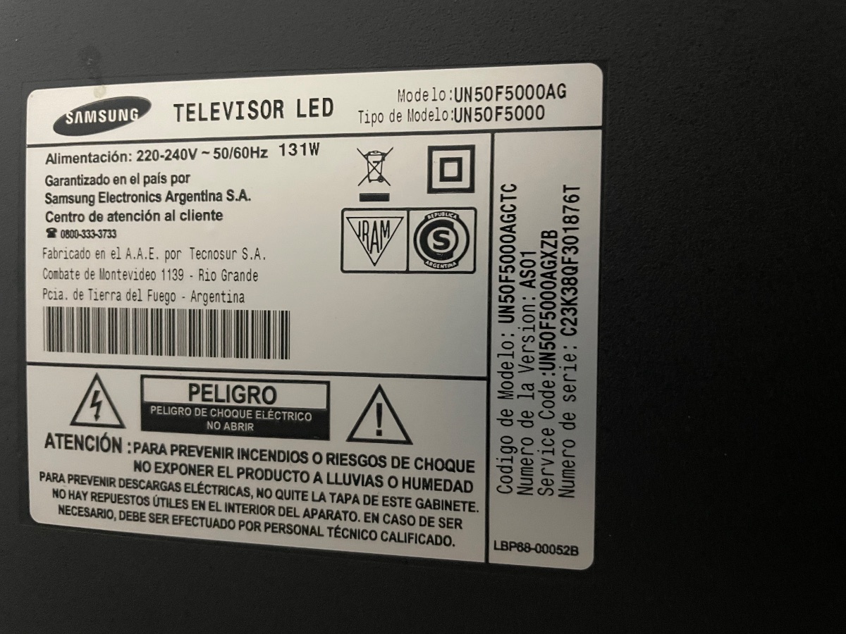 Televisor Samsung de 50 pulgadas