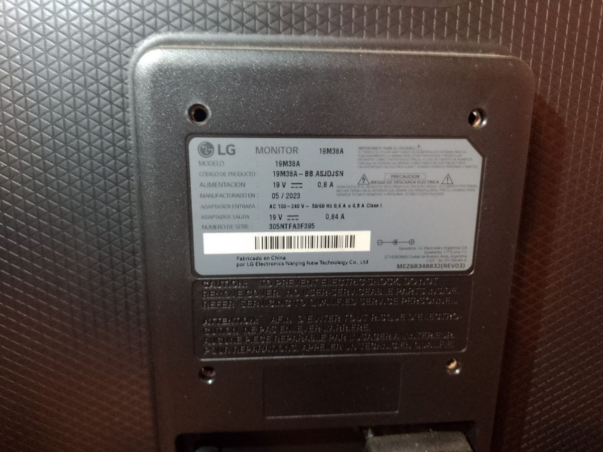 MONITOR LG 19'