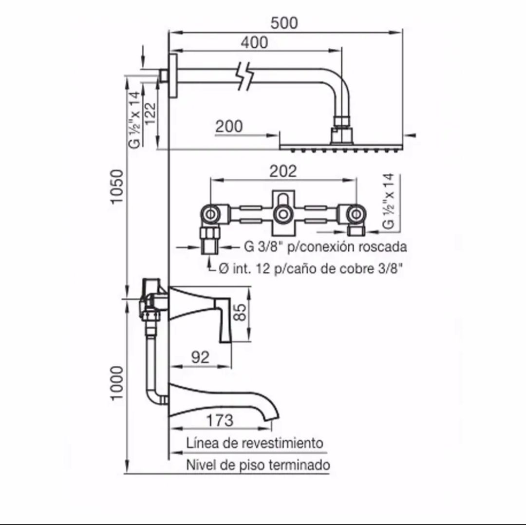 GRIFERÍA FV URBANO LEVER CROMO – 207/H3L + 103/H3L 🚿 🔥 PRODUCTOS FV – CALIDAD Y DURABILIDAD