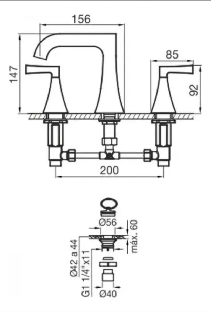 GRIFERÍA FV URBANO LEVER CROMO – 207/H3L + 103/H3L 🚿 🔥 PRODUCTOS FV – CALIDAD Y DURABILIDAD